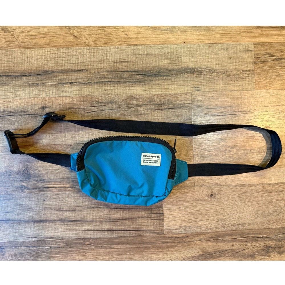 Amphipod Running Belt Hip Pack Teal Waist Pack Adjustable Gorpcore Fitness Bag